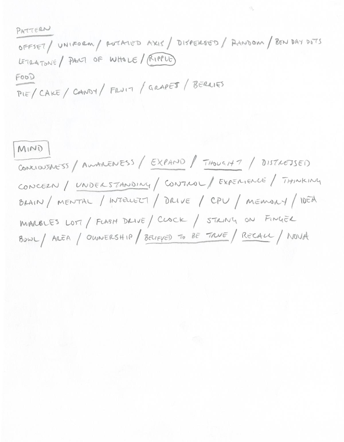 free writing notes