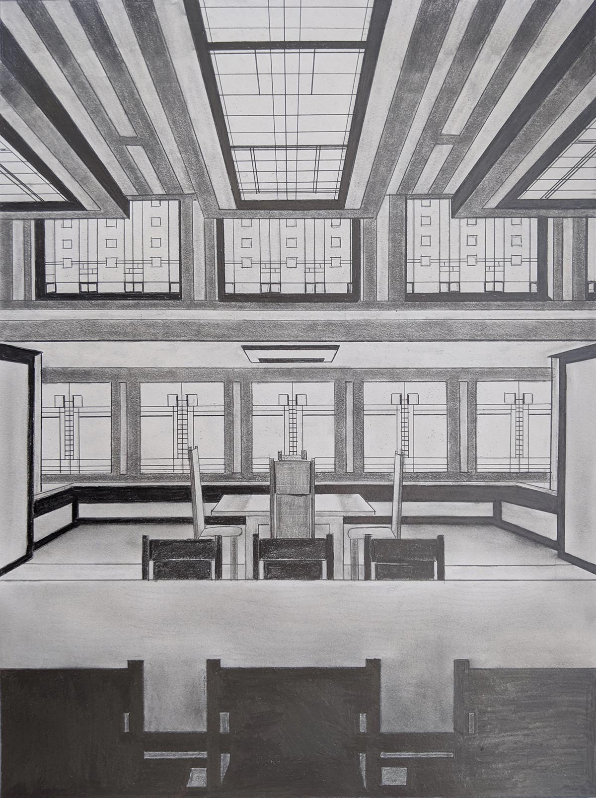 drawing of interior