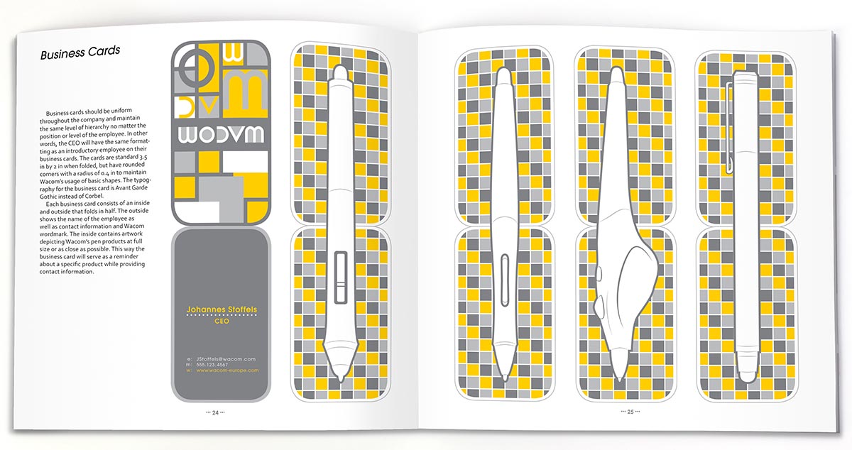business cards page