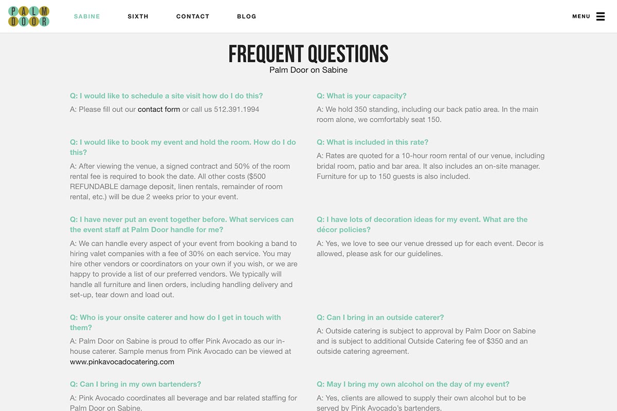 sabine faq