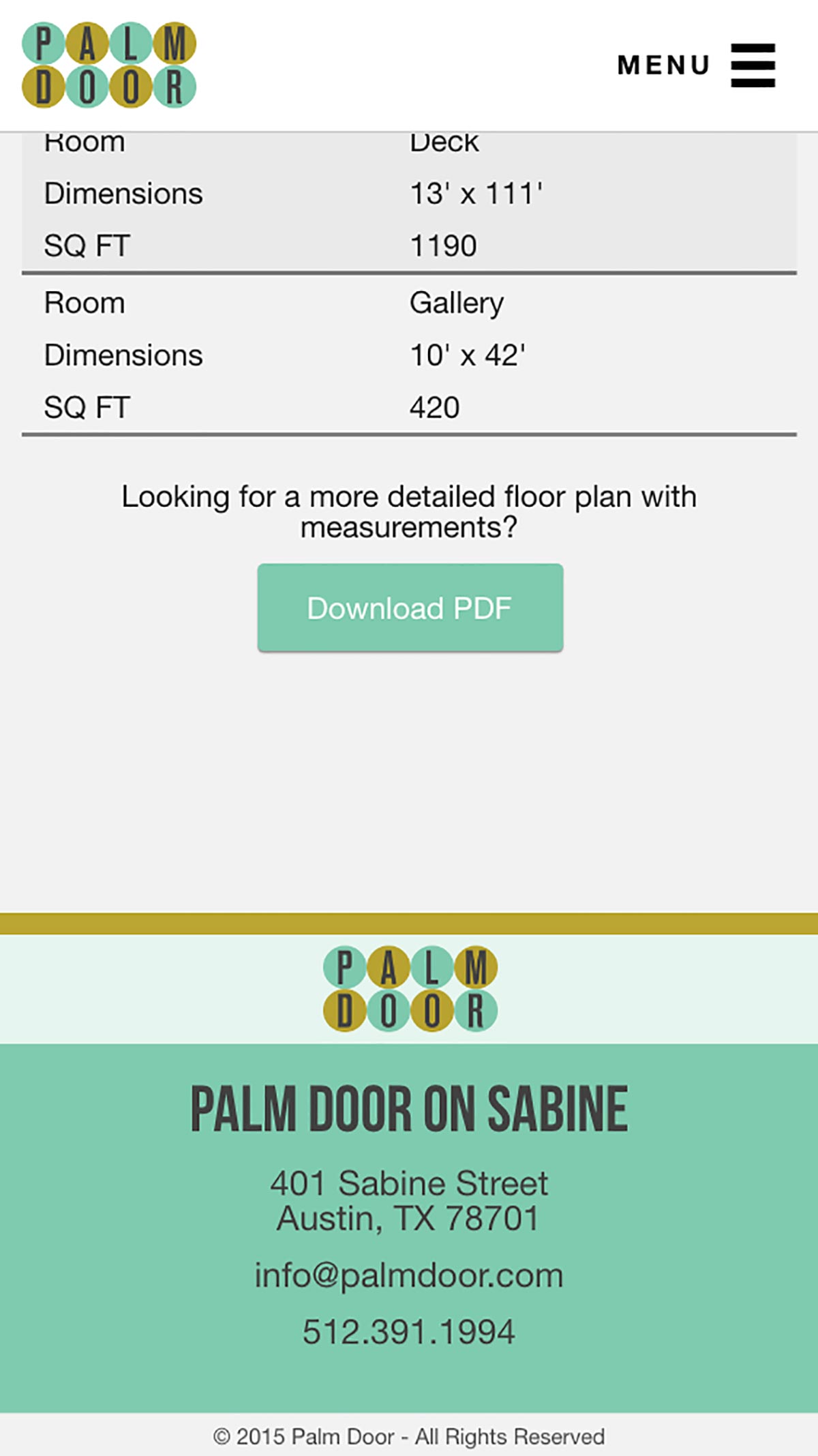 sabine floor plan