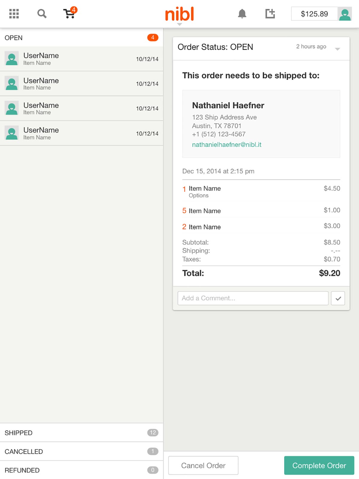 orders