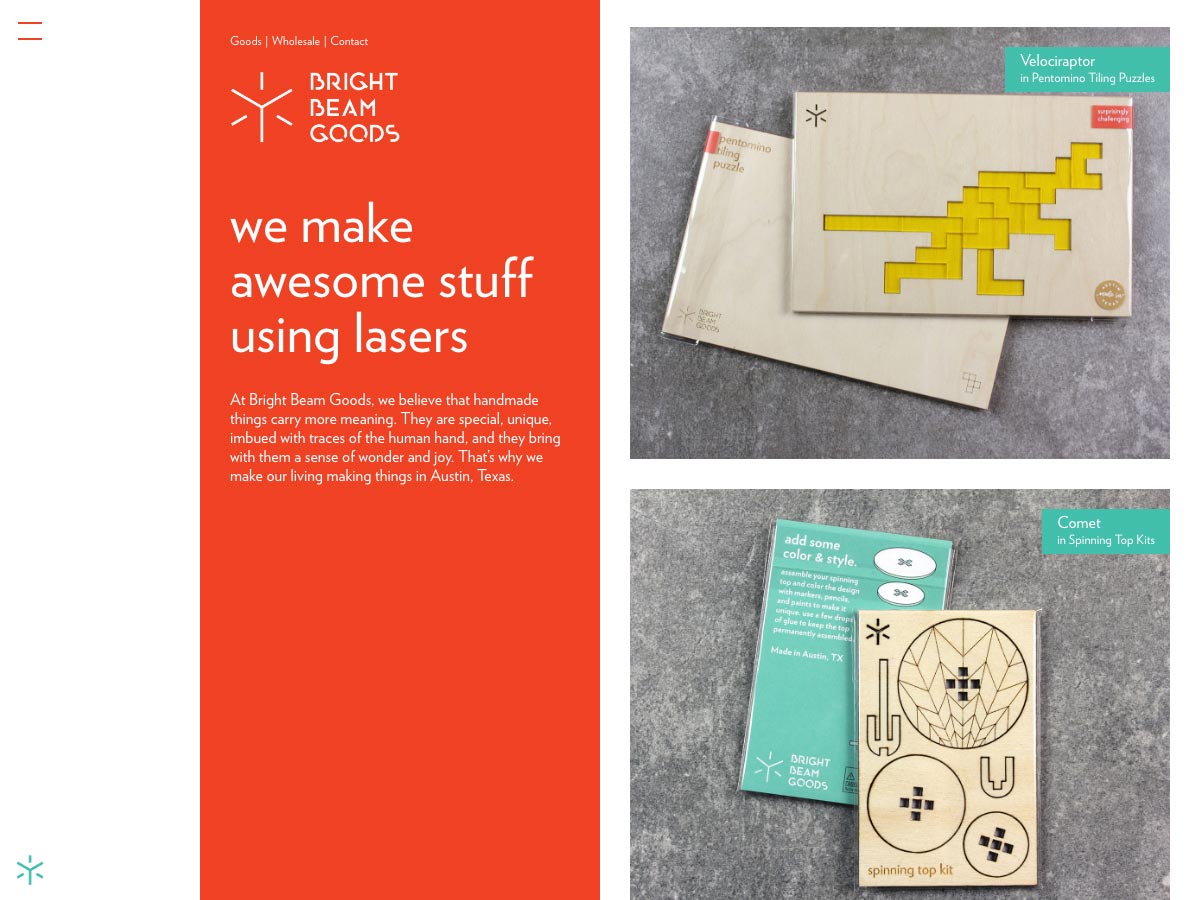 Bright Beam Goods Website