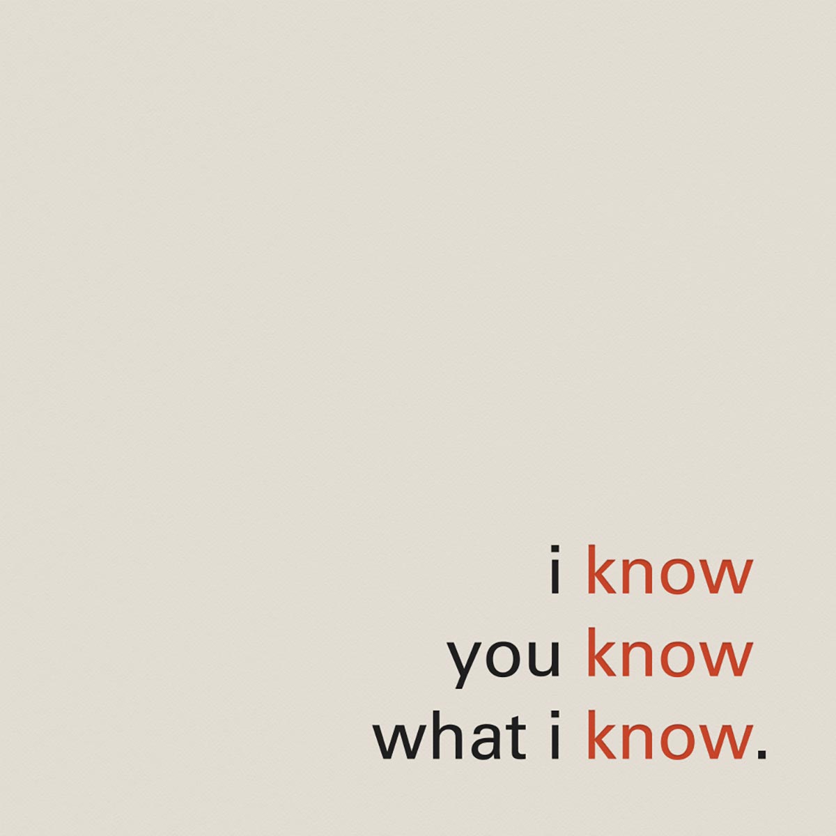 know