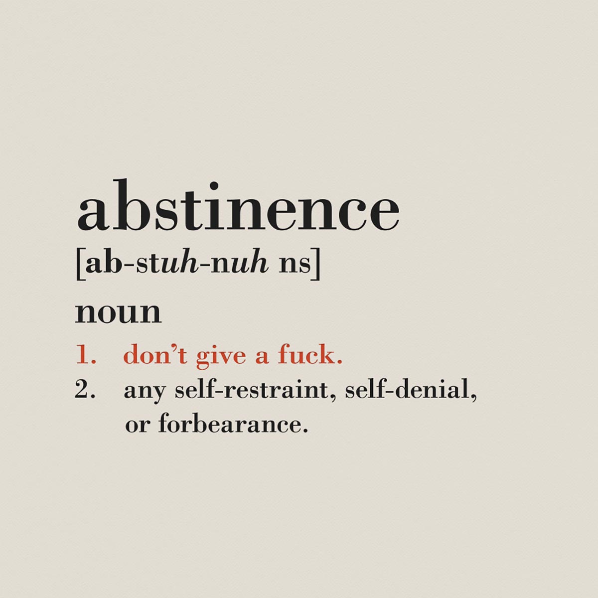 abstinence