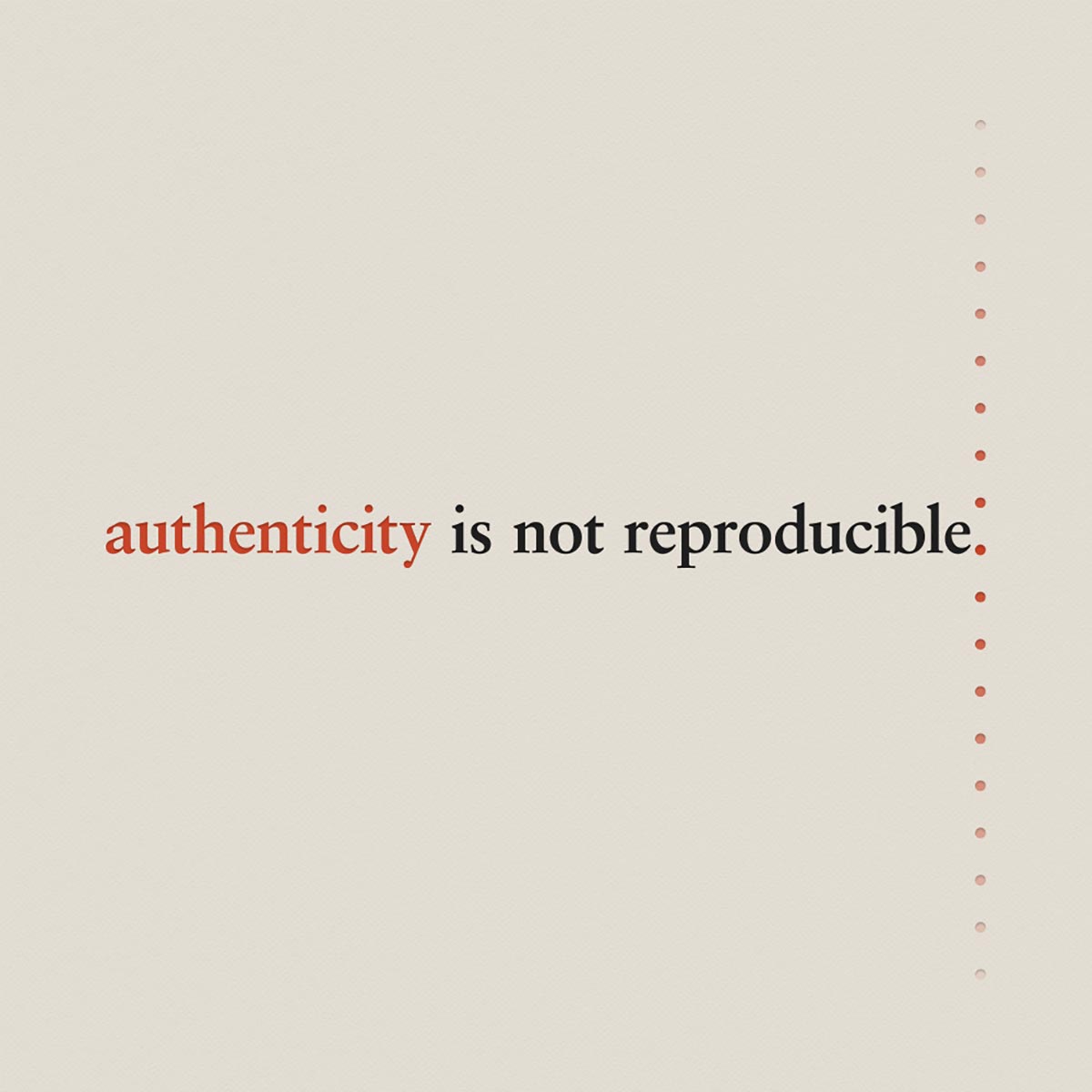 authenticity