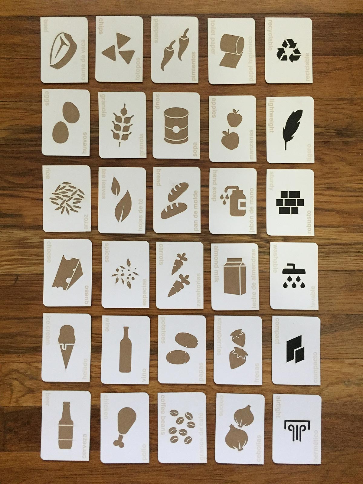 full set of survey cards