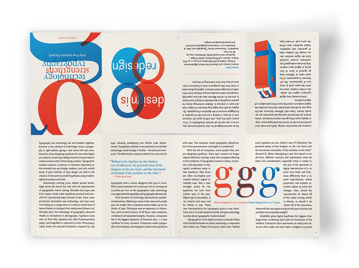 unfolded text side