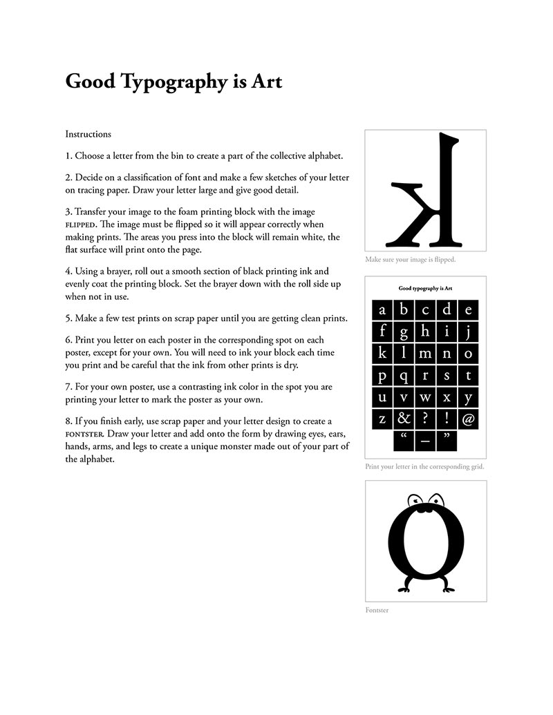Typography Handout.pdf NH | Work | Good Typography is Art