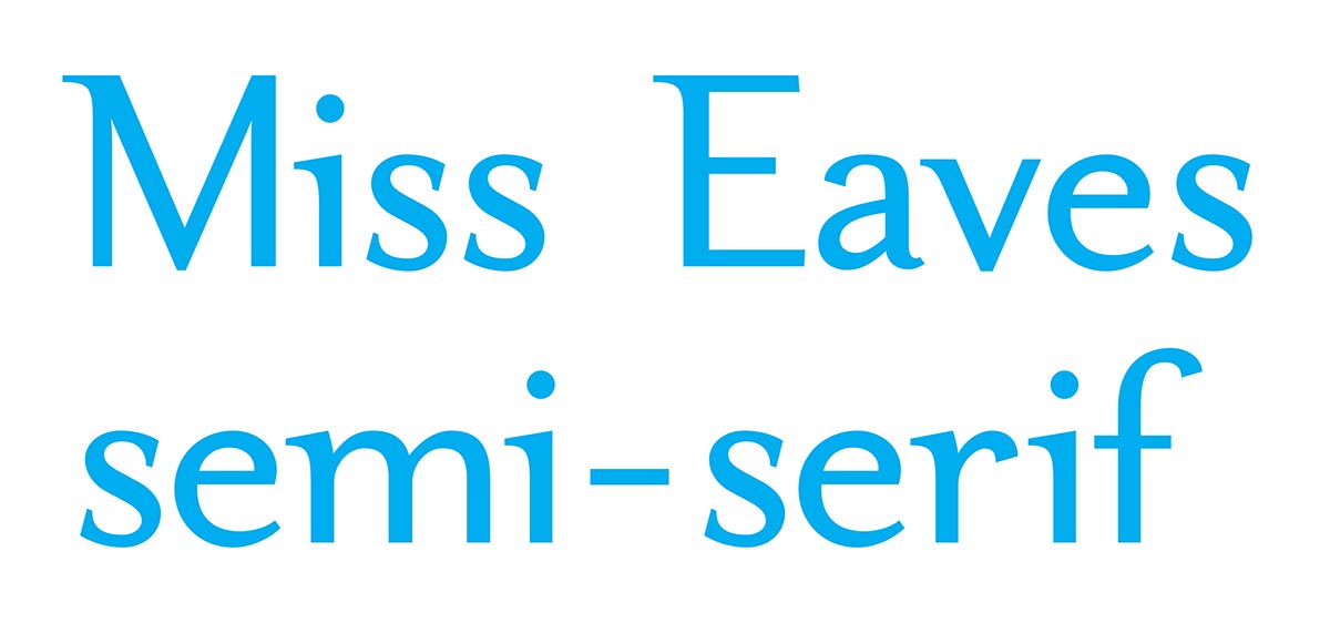 typeface name and classification