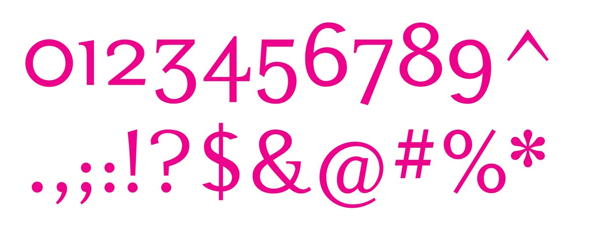 numerals and punctuation