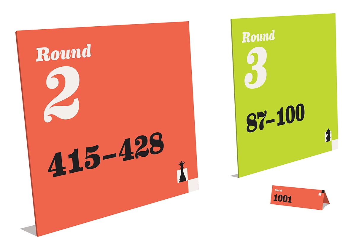 event signs and place card