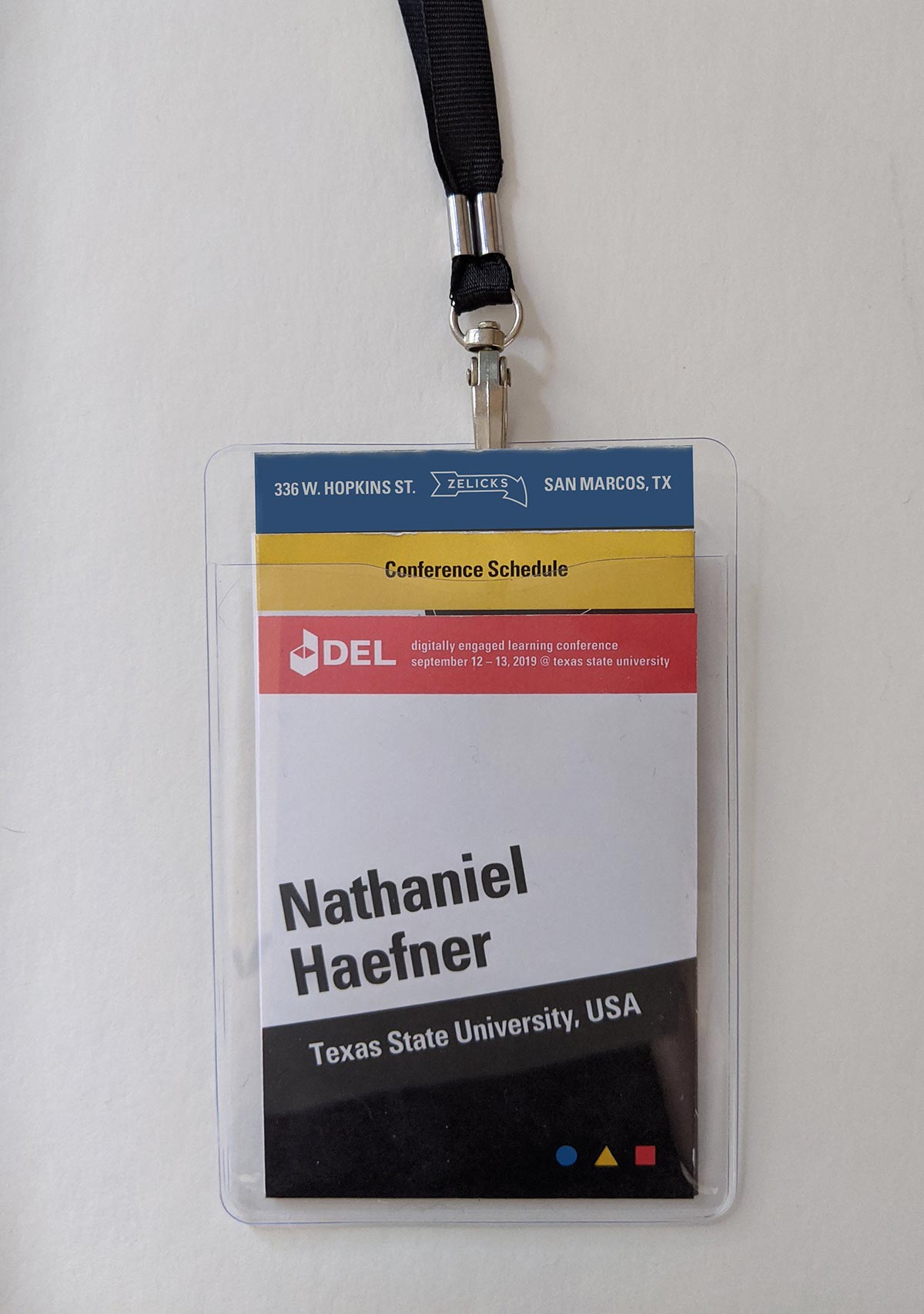 name badge assembled