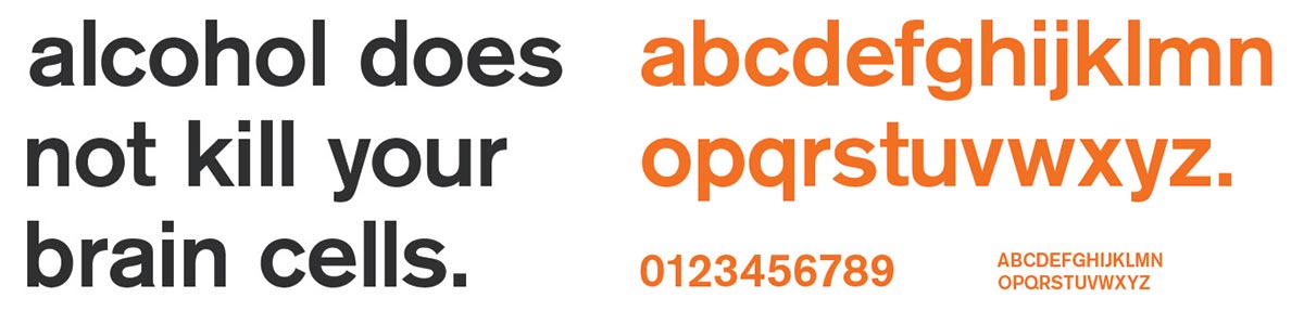font in the calendar