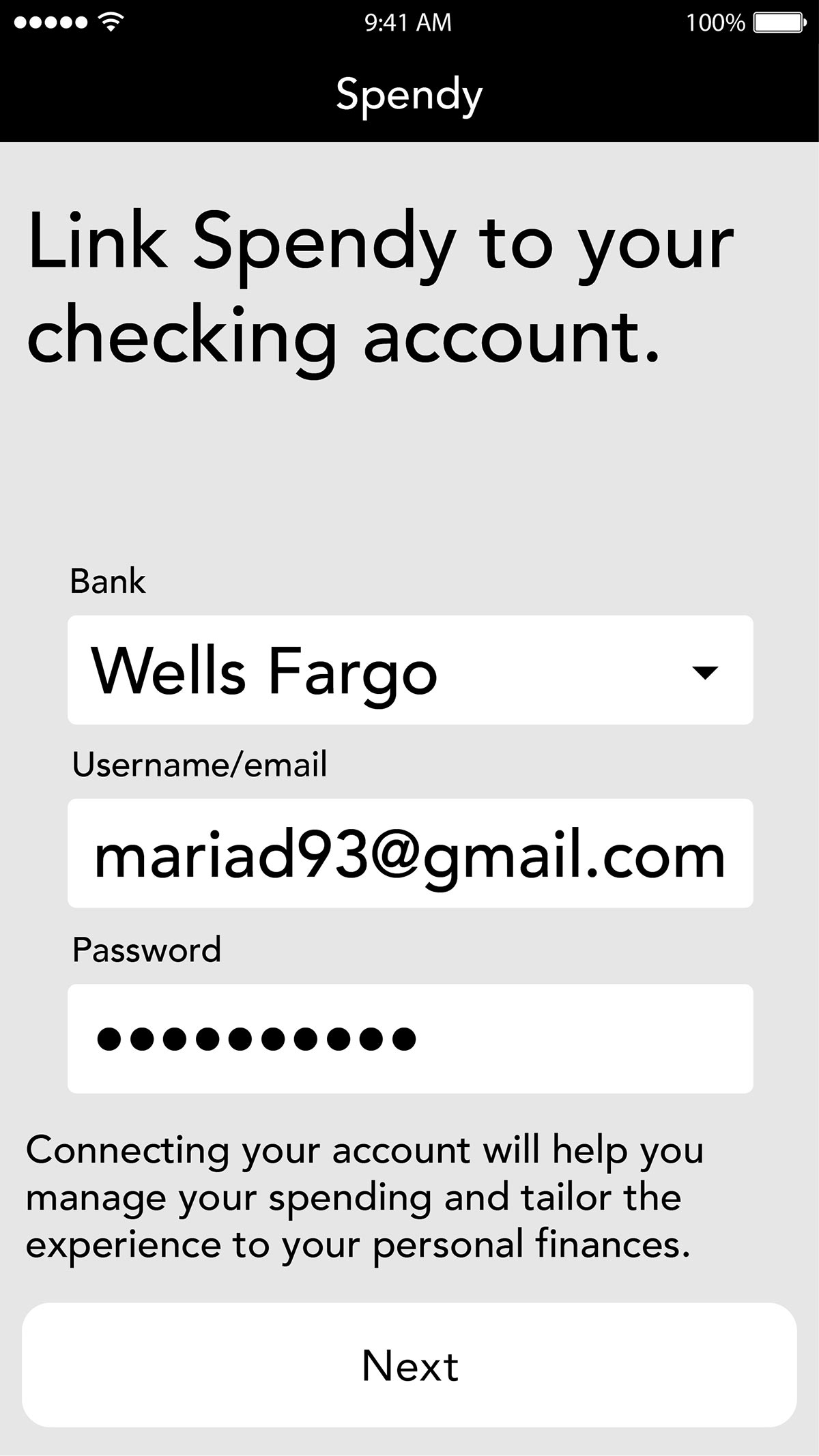 bank account login
