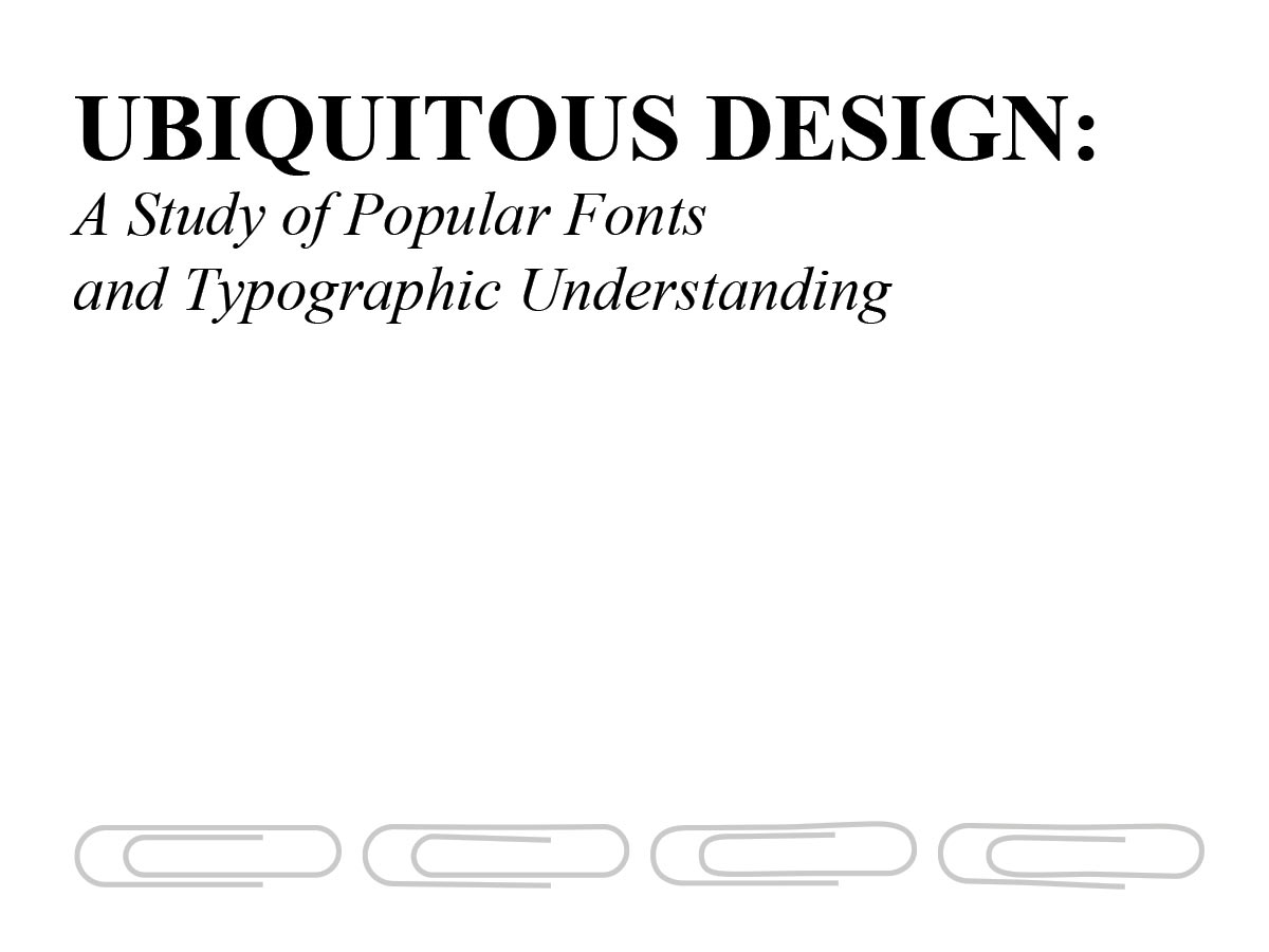 Thesis: Ubiquitous Design
